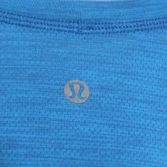 Lululemon Metal Vent Tech Long Sleeve Blue Mesh Silverescent V-Stitch Size Large - Picture 7 of 8